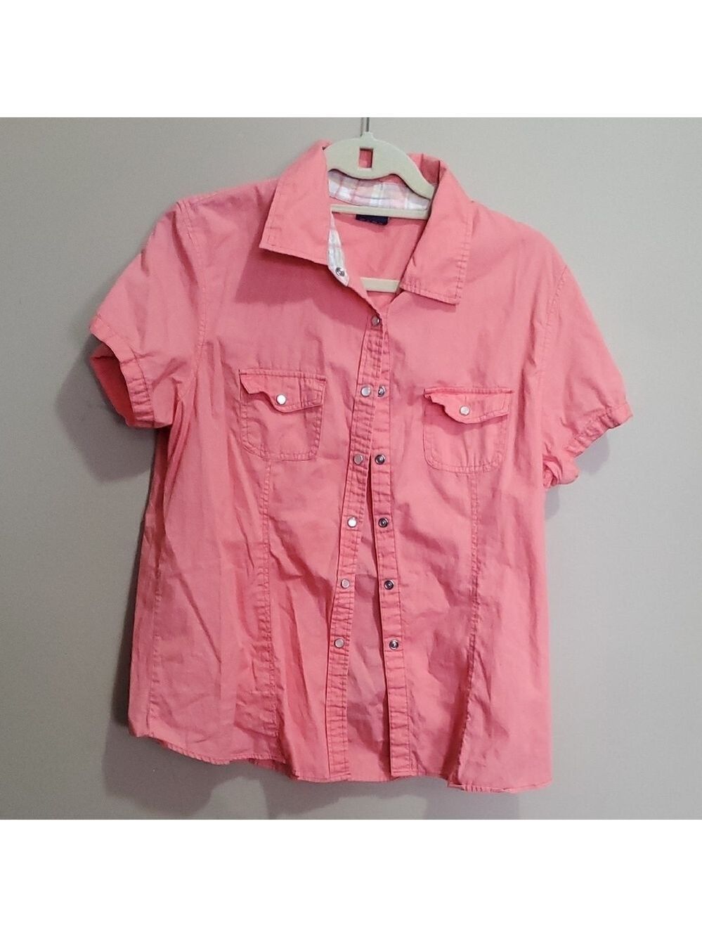Bum Equipment Coral Button-Up Short Sleeve Shirt